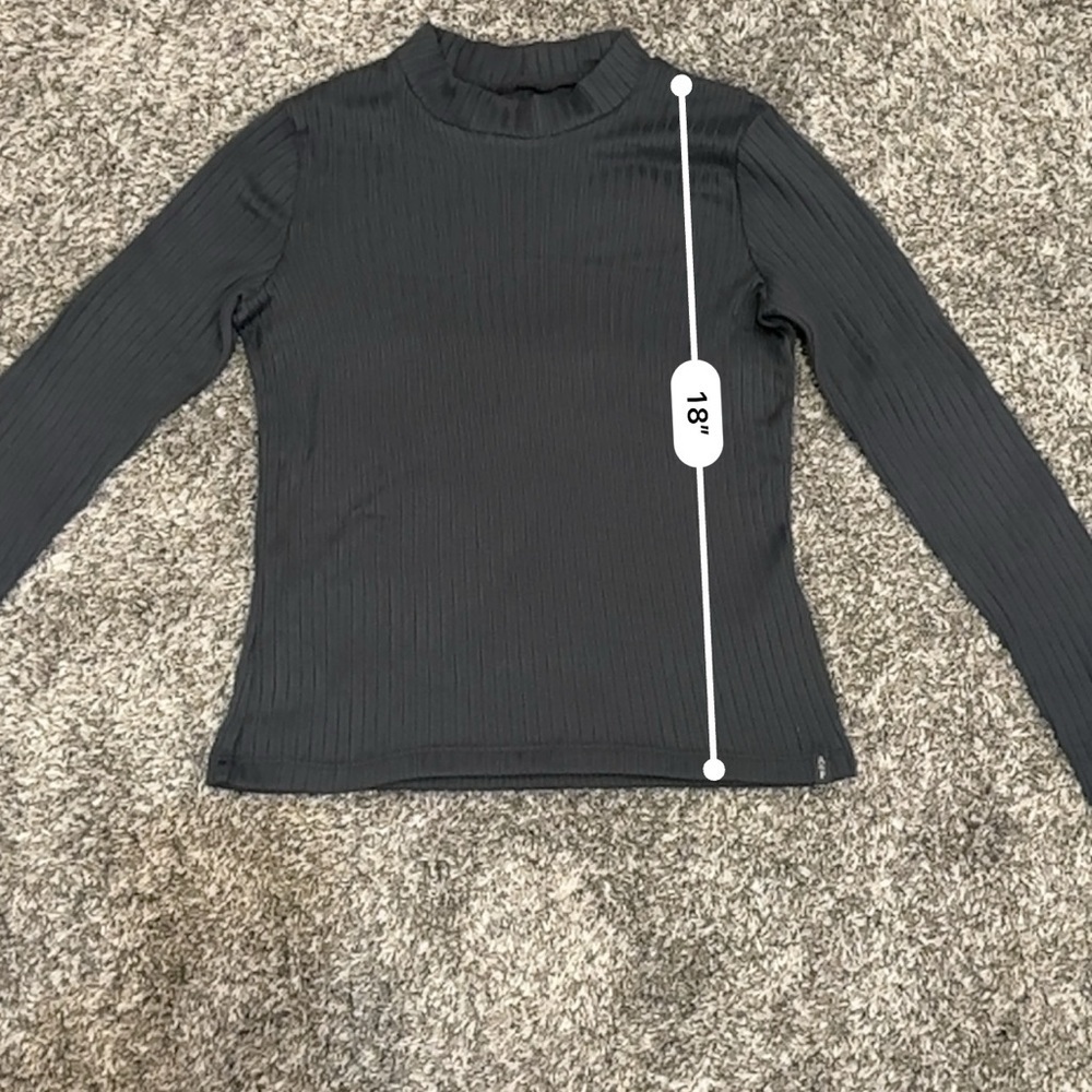 abercrombie kids grey turtle neck long sleeve size 13/14 - Picture 7 of 8